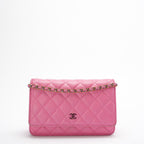 Chanel Classic Wallet on Chain (woc) Pink Yellow 2021