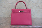 HERMES／エルメス ケリー28 シェーブル フューシャピンク □J刻印 ショルダーバッグ 800040161