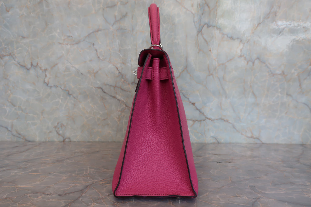 HERMES／エルメス ケリー28 シェーブル フューシャピンク □J刻印 ショルダーバッグ 800040161