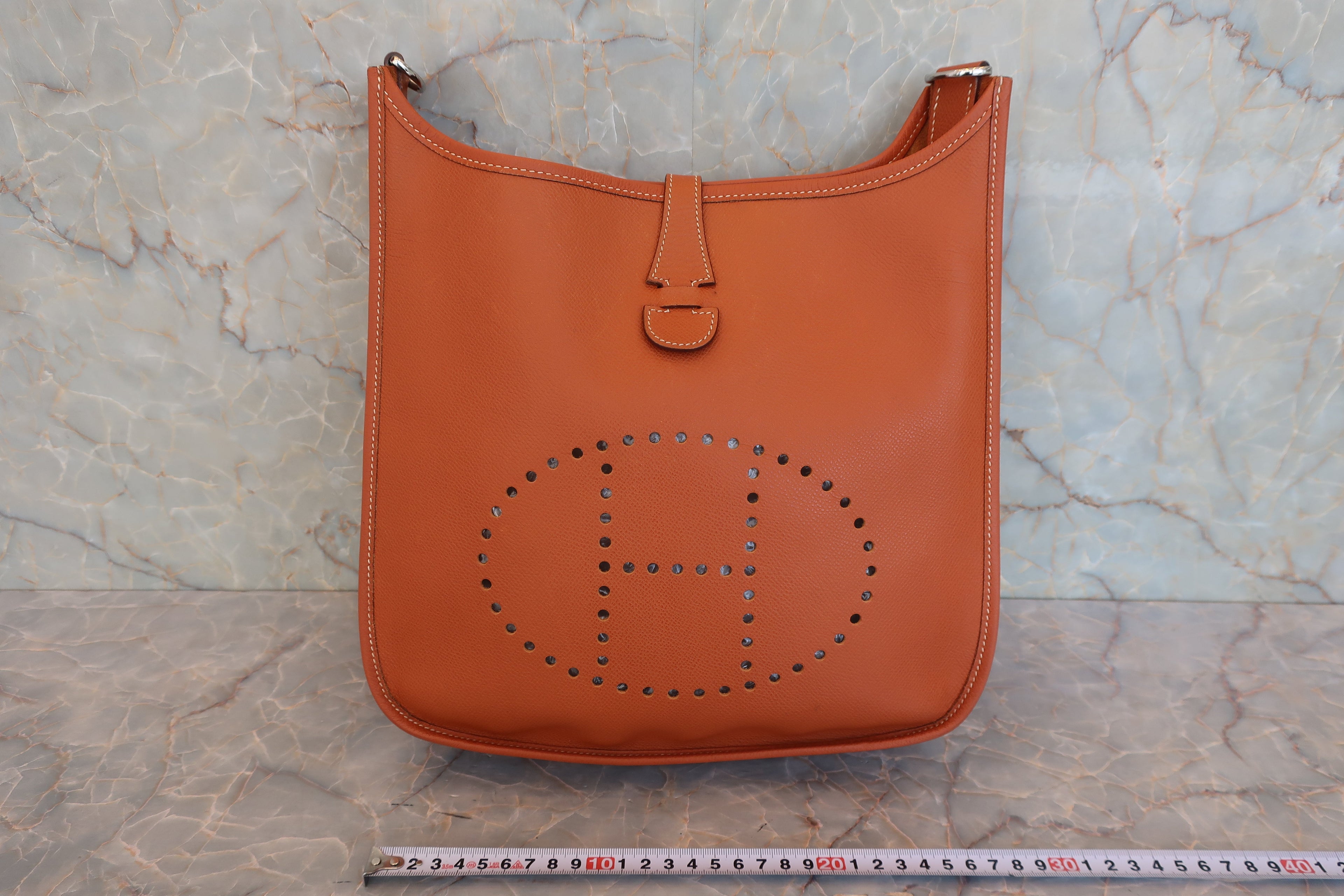 HERMES／エルメス エブリン2ＰＭ ヴォーエプソン コニャック □I刻印 ショルダーバッグ 800030119