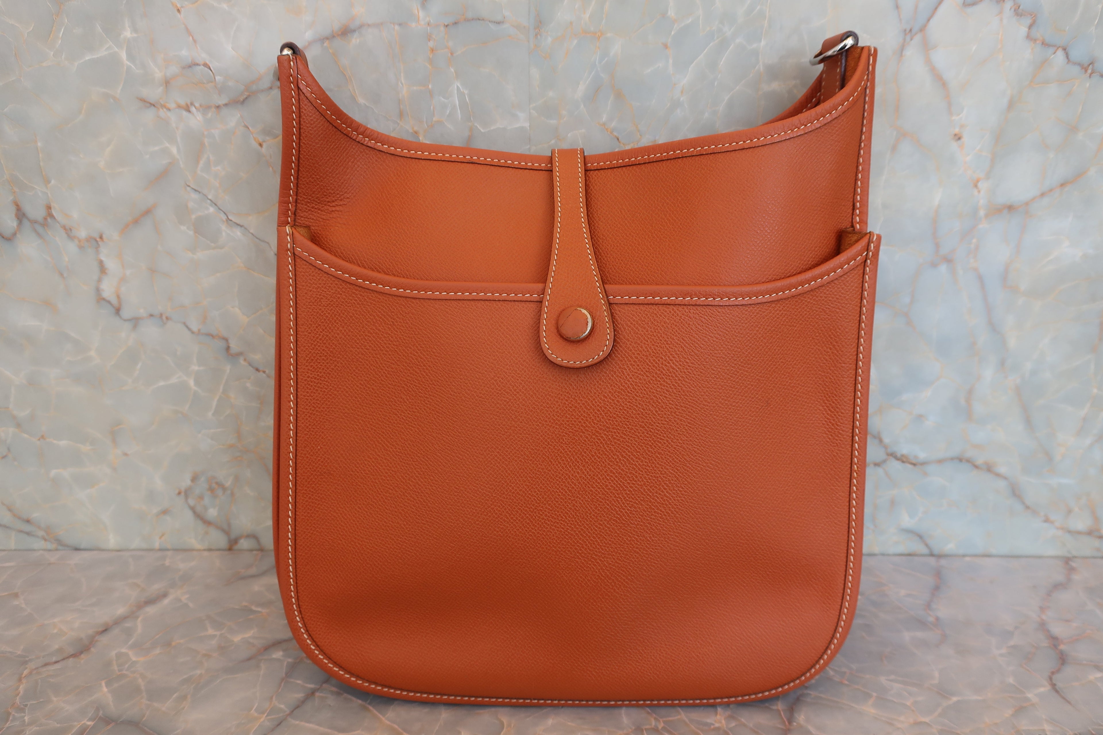 HERMES／エルメス エブリン2ＰＭ ヴォーエプソン コニャック □I刻印 ショルダーバッグ 800030119