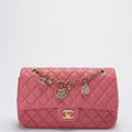 Chanel Classic Medium Flap Bag Valentine’s Edition in Pink Lambskin with Gold Hardware