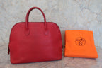 HERMES／エルメス ボリード1923 シェーブル ヴァーミリオン □E刻印 ハンドバッグ 800020074