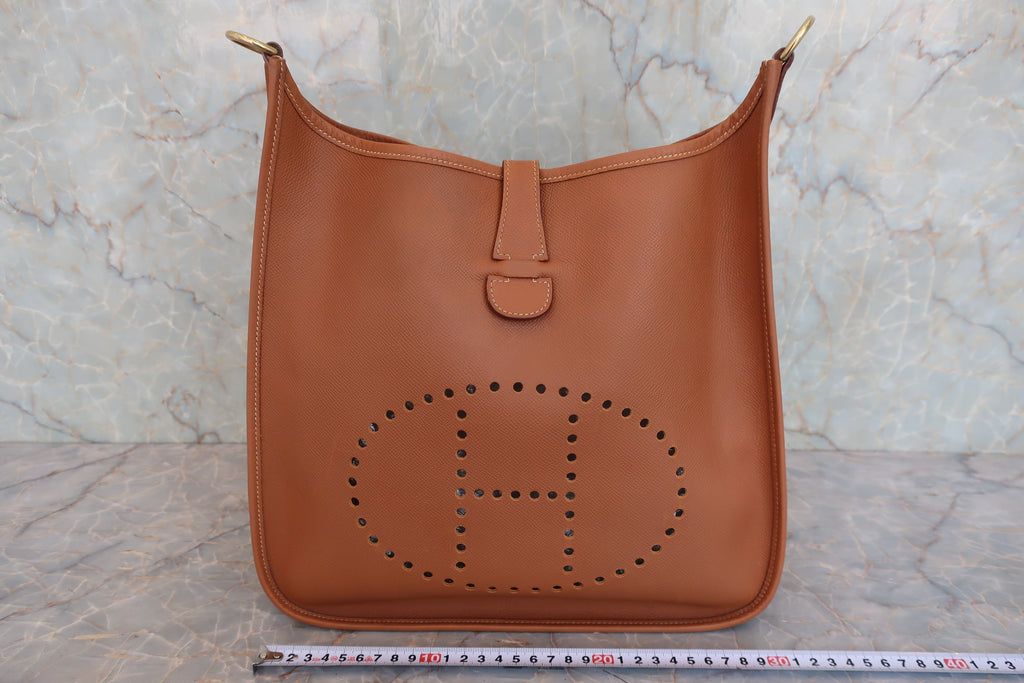 HERMES／エルメス エブリン1GM クシュベル ゴールド □A刻印 ショルダーバッグ 800050011
