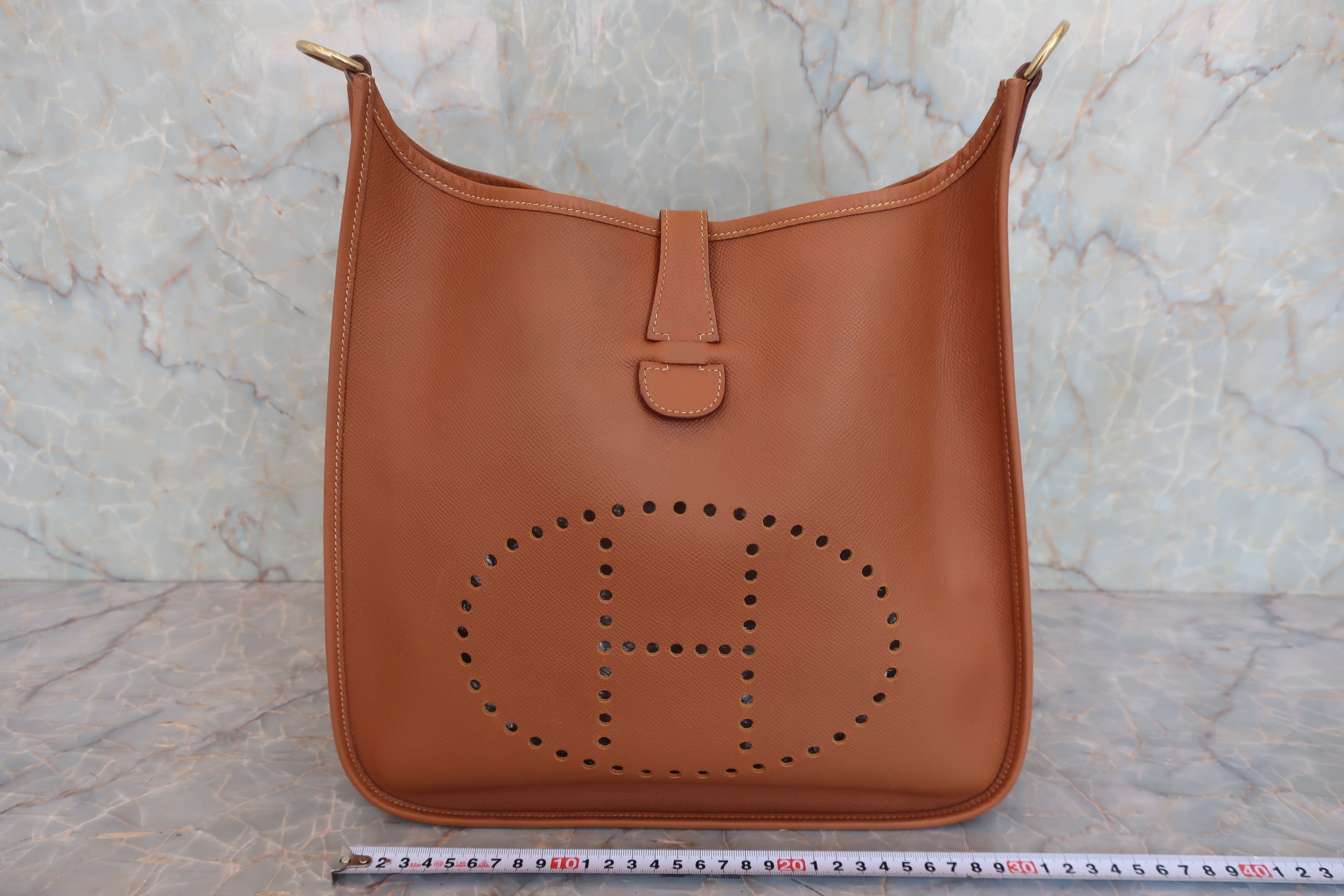 HERMES／エルメス エブリン1GM クシュベル ゴールド □A刻印 ショルダーバッグ 800050011