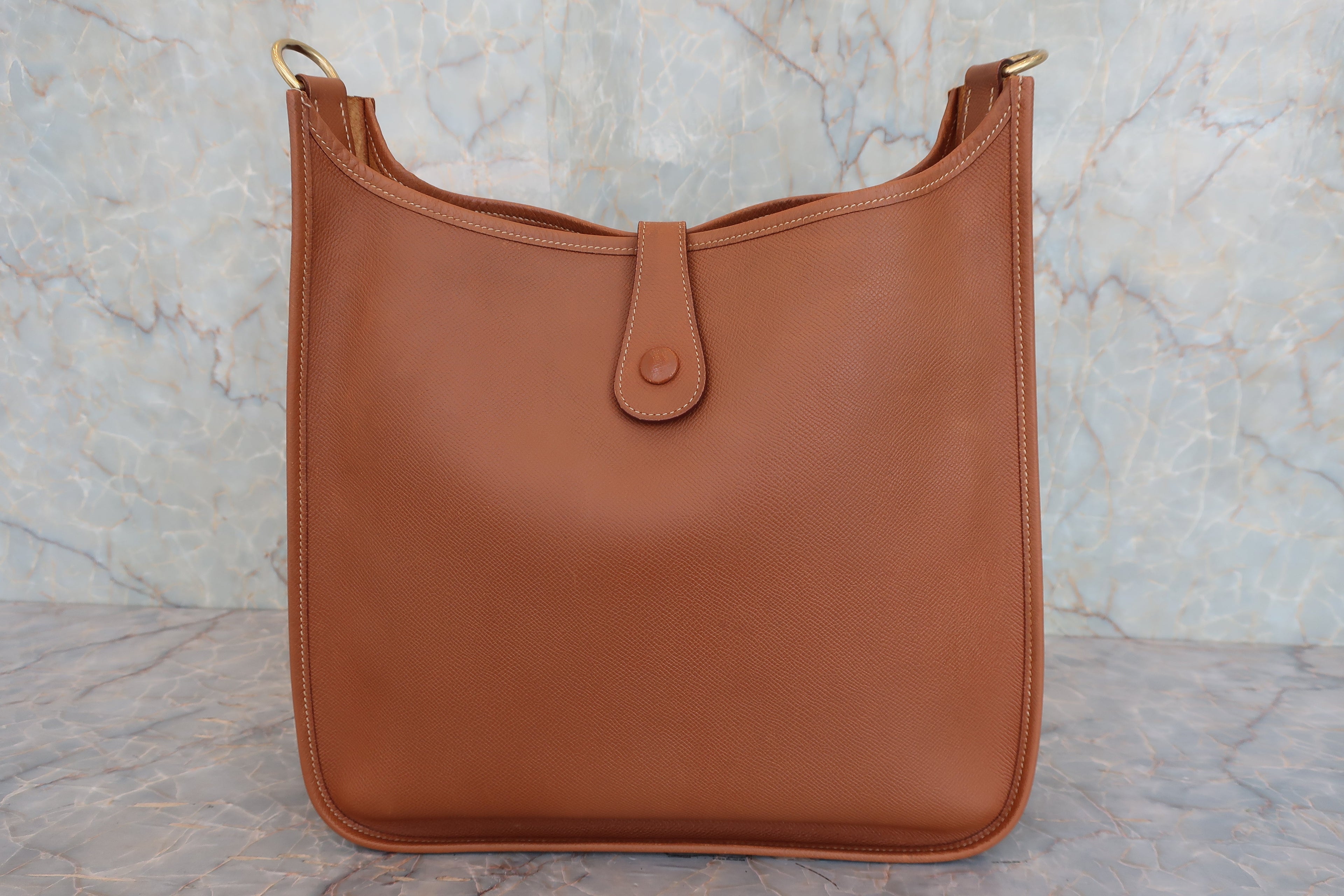 HERMES／エルメス エブリン1GM クシュベル ゴールド □A刻印 ショルダーバッグ 800050011