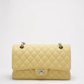 Chanel Yellow Medium Double Flap Caviar Quilted 2018