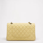 Chanel Yellow Medium Double Flap Caviar Quilted 2018