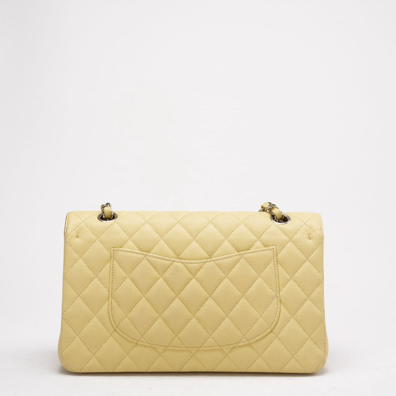 Chanel Yellow Medium Double Flap Caviar Quilted 2018