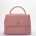 Chanel Vintage Kelly Top Handle Flap Bag Barbie Pink Caviar 2005