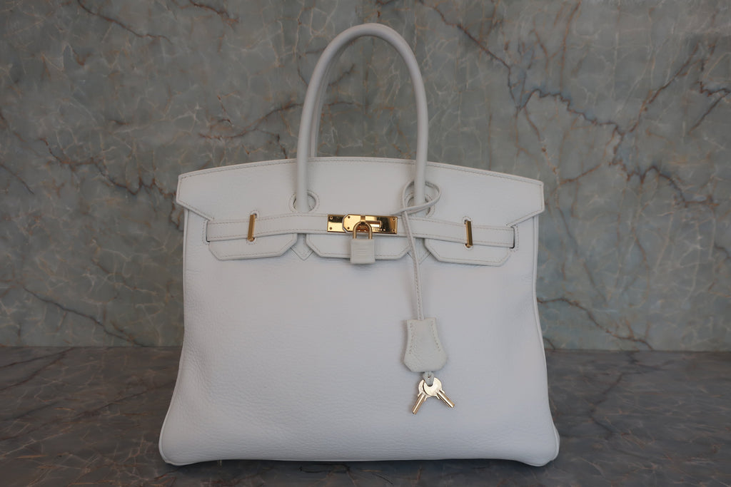 HERMES／エルメス バーキン35 トリヨンクレマンス ホワイト □F刻印 ハンドバッグ 800020018