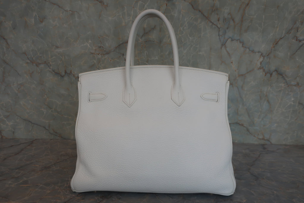 HERMES／エルメス バーキン35 トリヨンクレマンス ホワイト □F刻印 ハンドバッグ 800020018