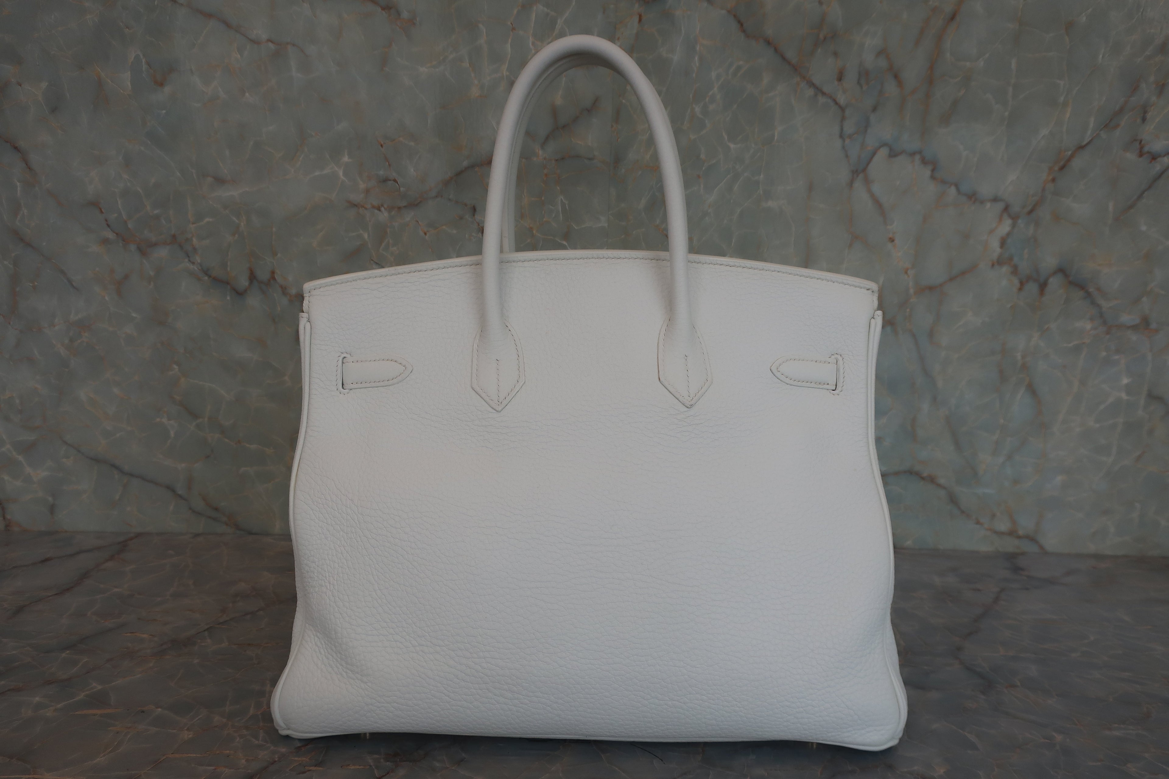 HERMES／エルメス バーキン35 トリヨンクレマンス ホワイト □F刻印 ハンドバッグ 800020018
