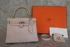 HERMES／エルメス ケリー25 ヴォースイフト ローズドラジェ □K刻印 ショルダーバッグ 800020246