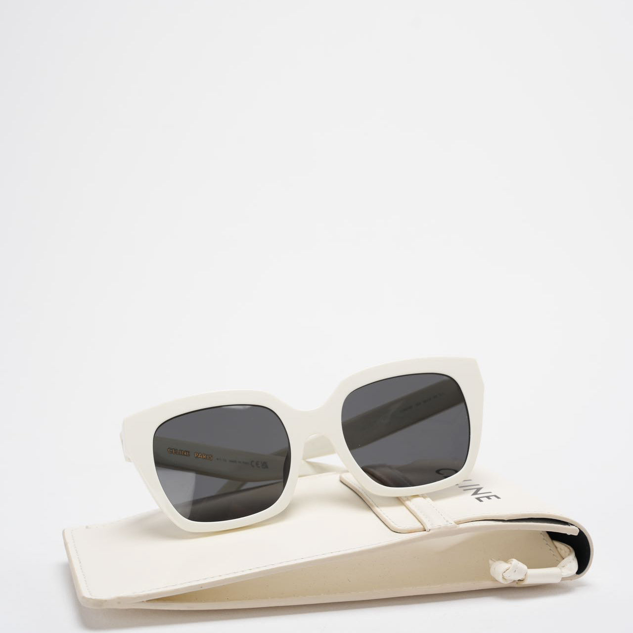 Celine White Acetate Sunglasses