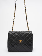 Chanel Vintage Classic Kelly Single Flap Bag – Black Caviar
