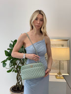 Chanel Trendy CC Bowling Medium Lamb Mint Green 2018