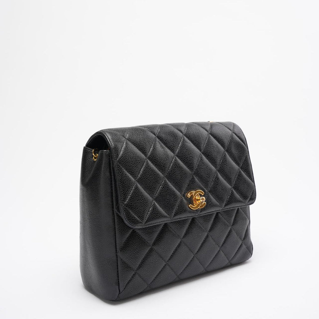 Chanel Vintage Classic Kelly Single Flap Bag – Black Caviar