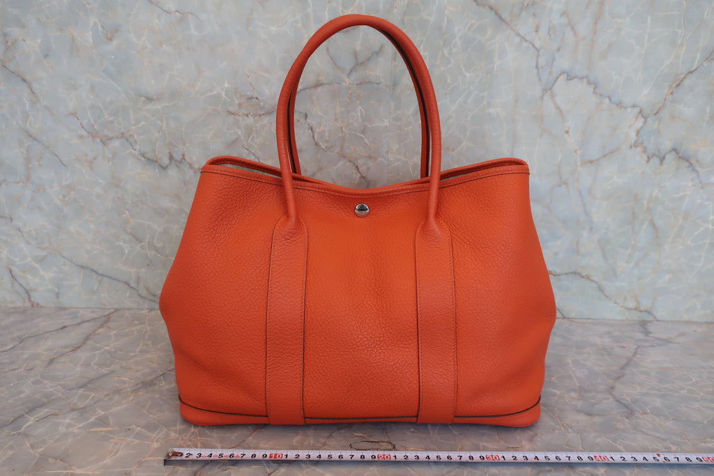 HERMES／エルメス ガーデンパーティPM ネゴンダ オレンジポピー □R刻印 トートバッグ 800020173