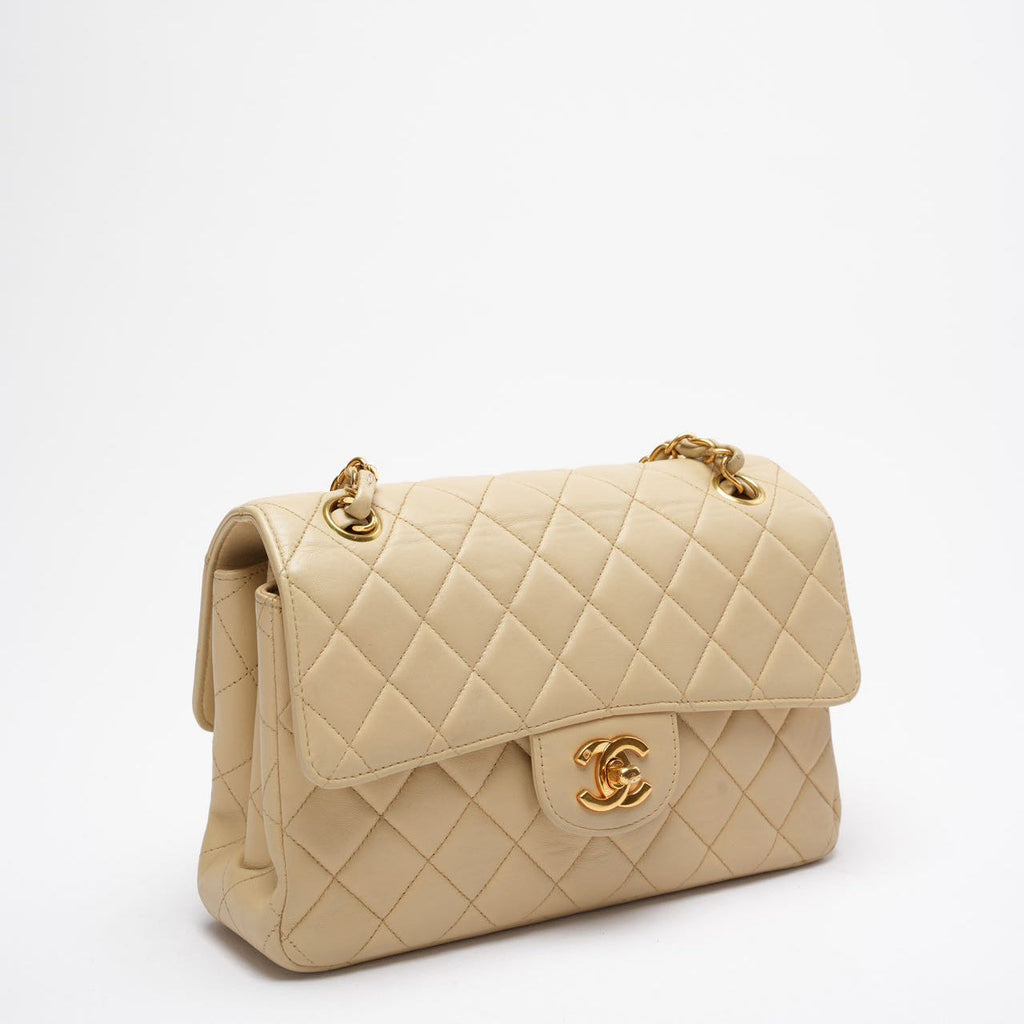 Chanel Vintage Double-Side Classic Flap Bag  Beige