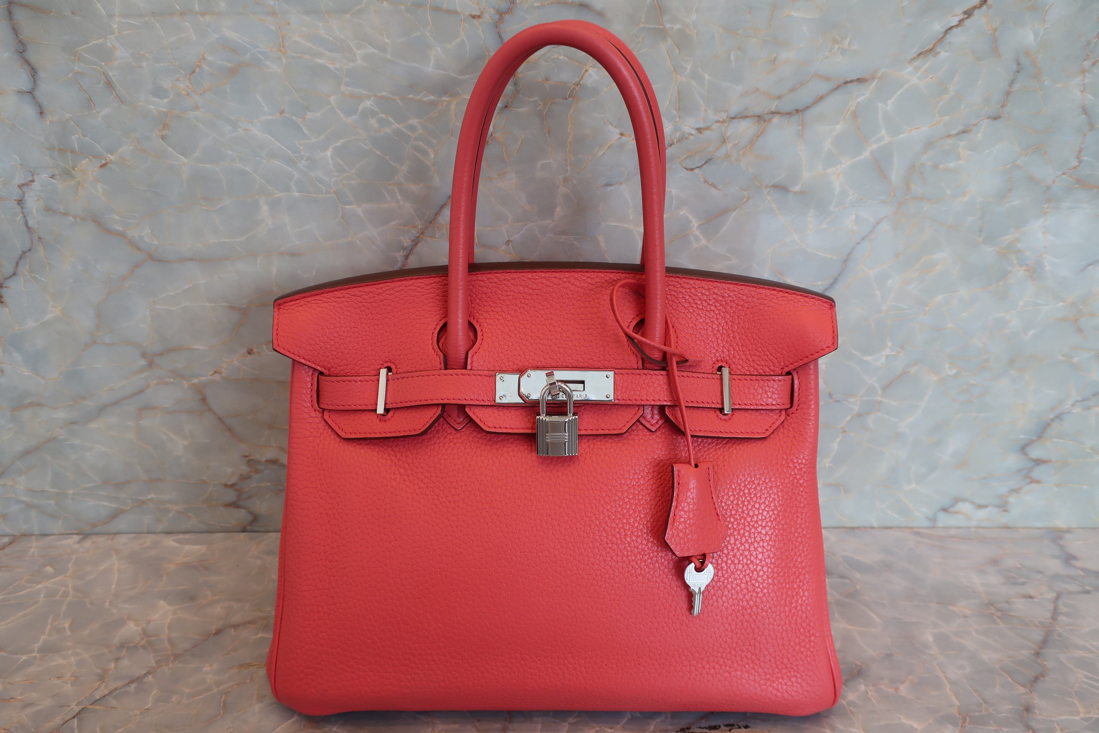 HERMES／エルメス バーキン30 トリヨンクレマンス ブーゲンビリア □N刻印 ハンドバッグ 700090063