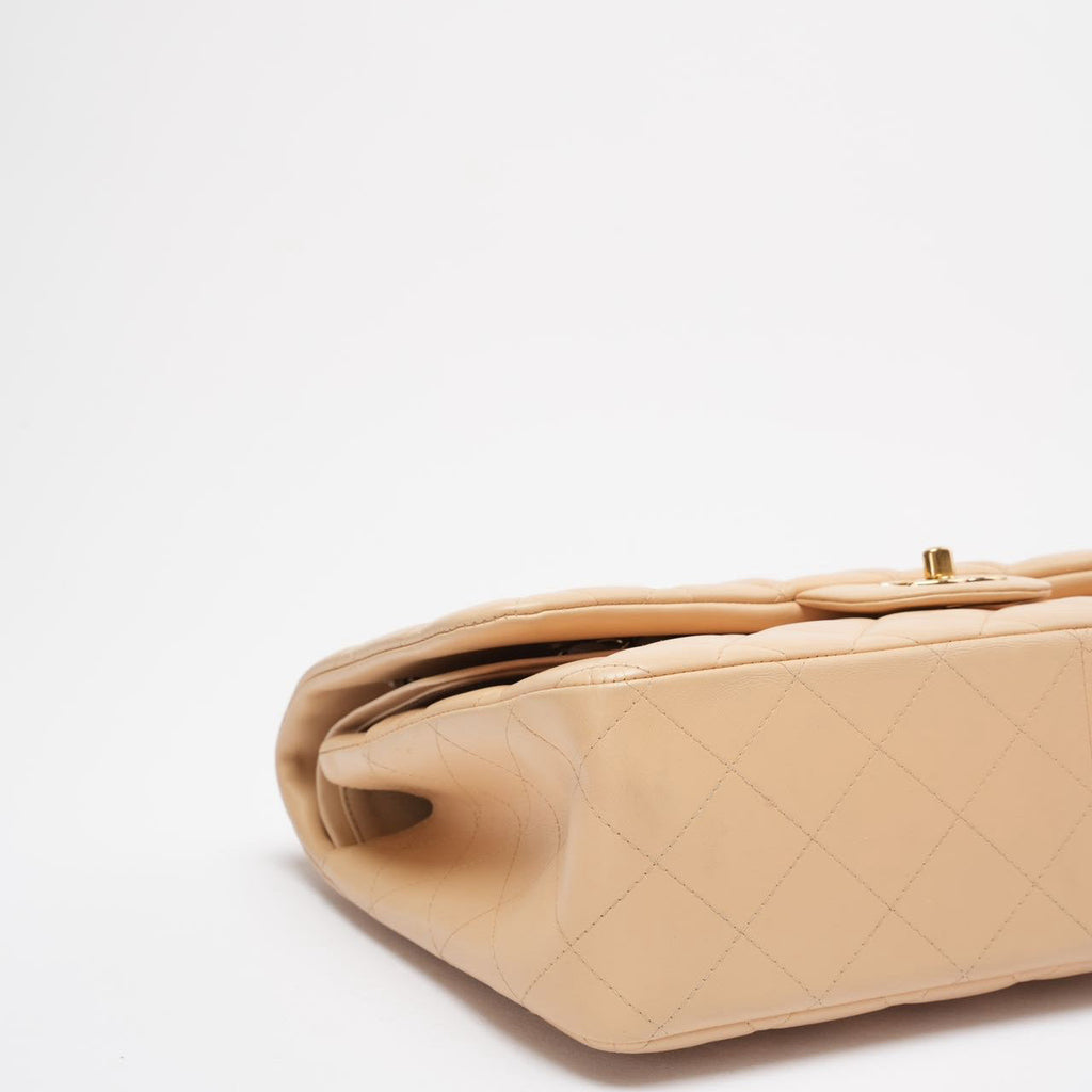 Chanel Classic Jumbo Double Flap Bag Beige Lambskin