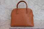 HERMES／エルメス ボリード35 クシュベル ゴールド 〇X刻印 ショルダーバッグ 800030068
