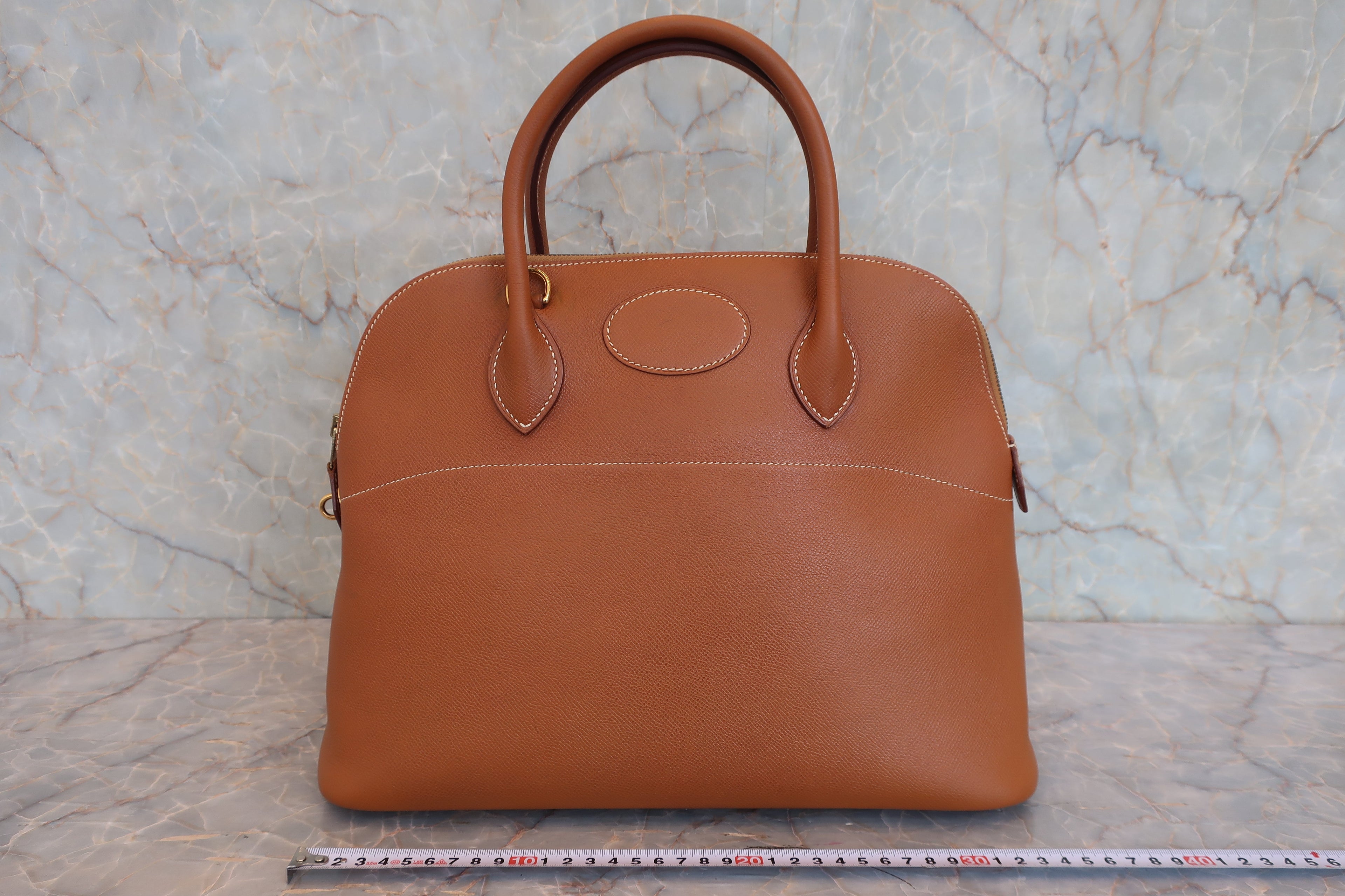 HERMES／エルメス ボリード35 クシュベル ゴールド 〇X刻印 ショルダーバッグ 800030068