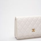 Chanel Classic Wallet on Chain (WOC) 22B White Enamel