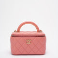 Chanel Vanity Rectangle Top Handle Bag Pink