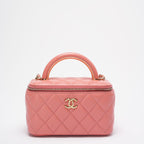 Chanel Vanity Rectangle Top Handle Bag Pink
