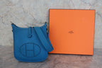 HERMES／エルメス エブリンTPM トリヨンクレマンス ブルーザンジバル A刻印 ショルダーバッグ 800030172