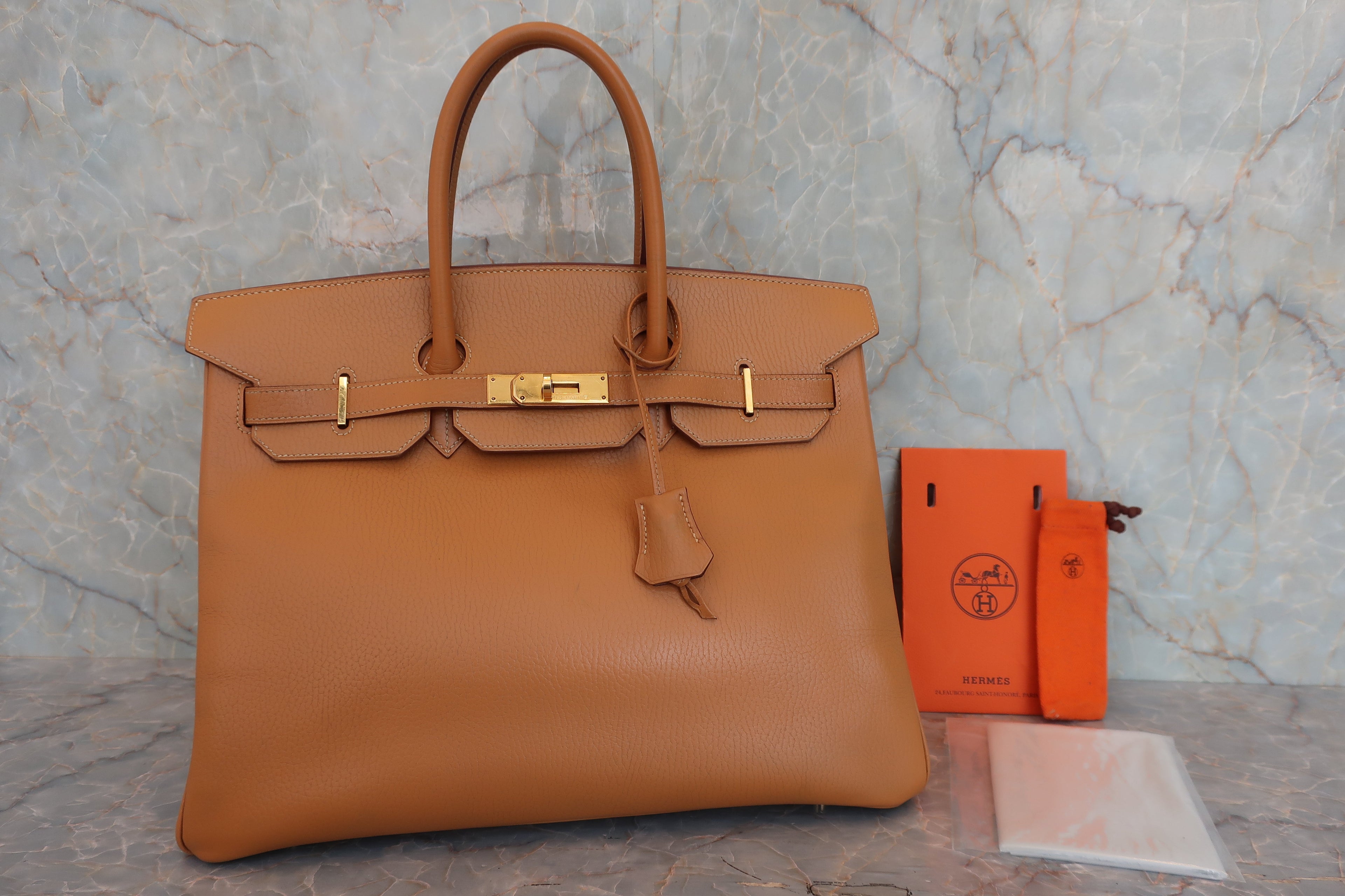 HERMES／エルメス バーキン35 アルデンヌ ナチュラル □C刻印 ハンドバッグ 800040135