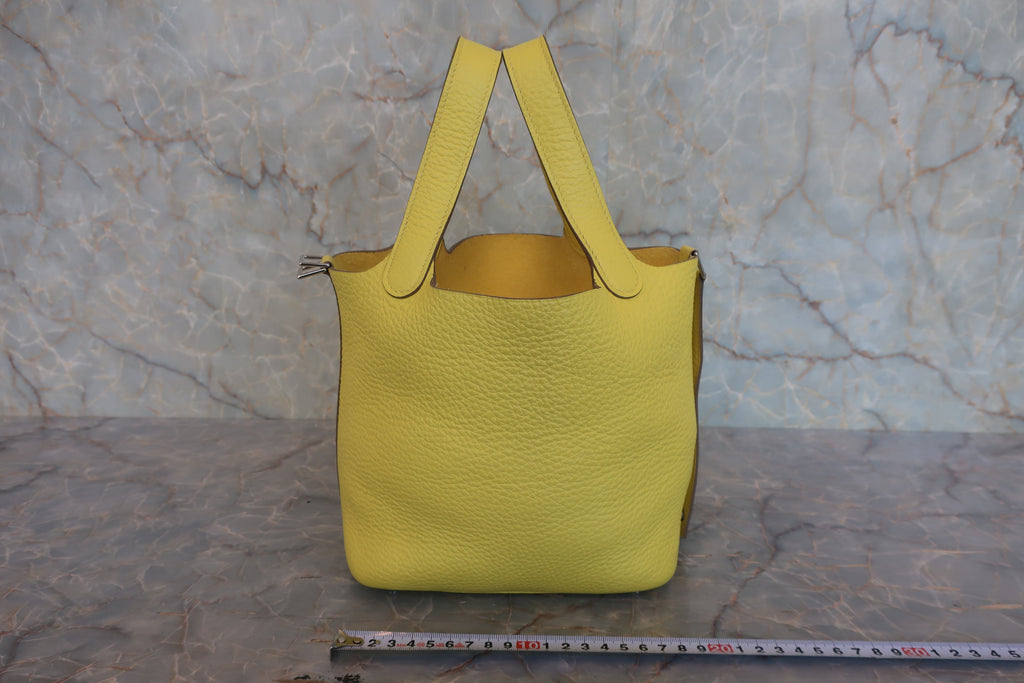 HERMES／エルメス ピコタンロックＰＭ トリヨンクレマンス ライム Y刻印 ハンドバッグ 800030178
