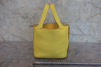 HERMES／エルメス ピコタンロックＰＭ トリヨンクレマンス ライム Y刻印 ハンドバッグ 800030178