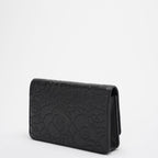 Chanel Wallet On Chain (Woc) Camellia Black Lambleather Silver Hardware