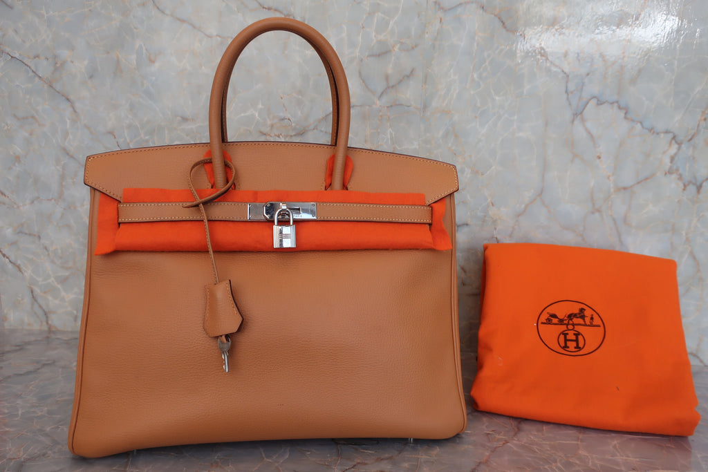 HERMES／エルメス バーキン35 ヴァッシュリエージュ ナチュラル □J刻印 ハンドバッグ 800020155