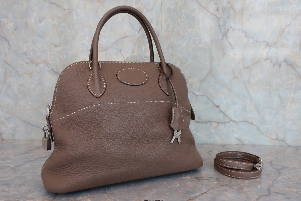 HERMES／エルメス ボリード31 トリヨンクレマンス エトゥープ □K刻印 ショルダーバッグ 800050048