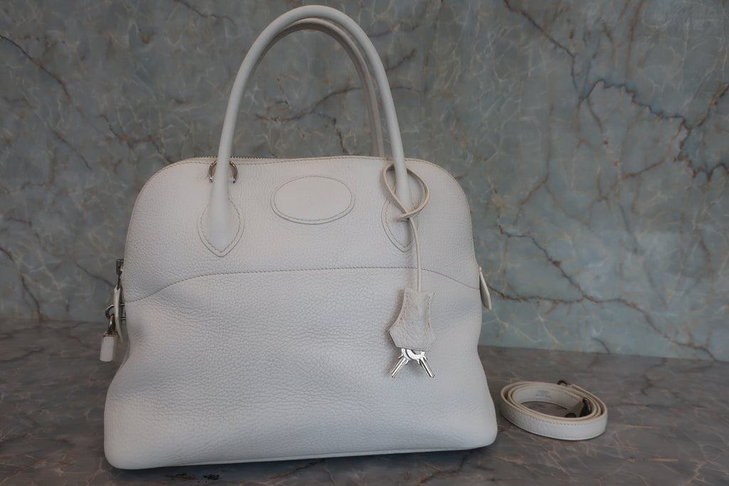HERMES／エルメス ボリード31 トリヨンクレマンス ホワイト □K刻印 ショルダーバッグ 800020101