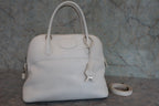 HERMES／エルメス ボリード31 トリヨンクレマンス ホワイト □K刻印 ショルダーバッグ 800020101