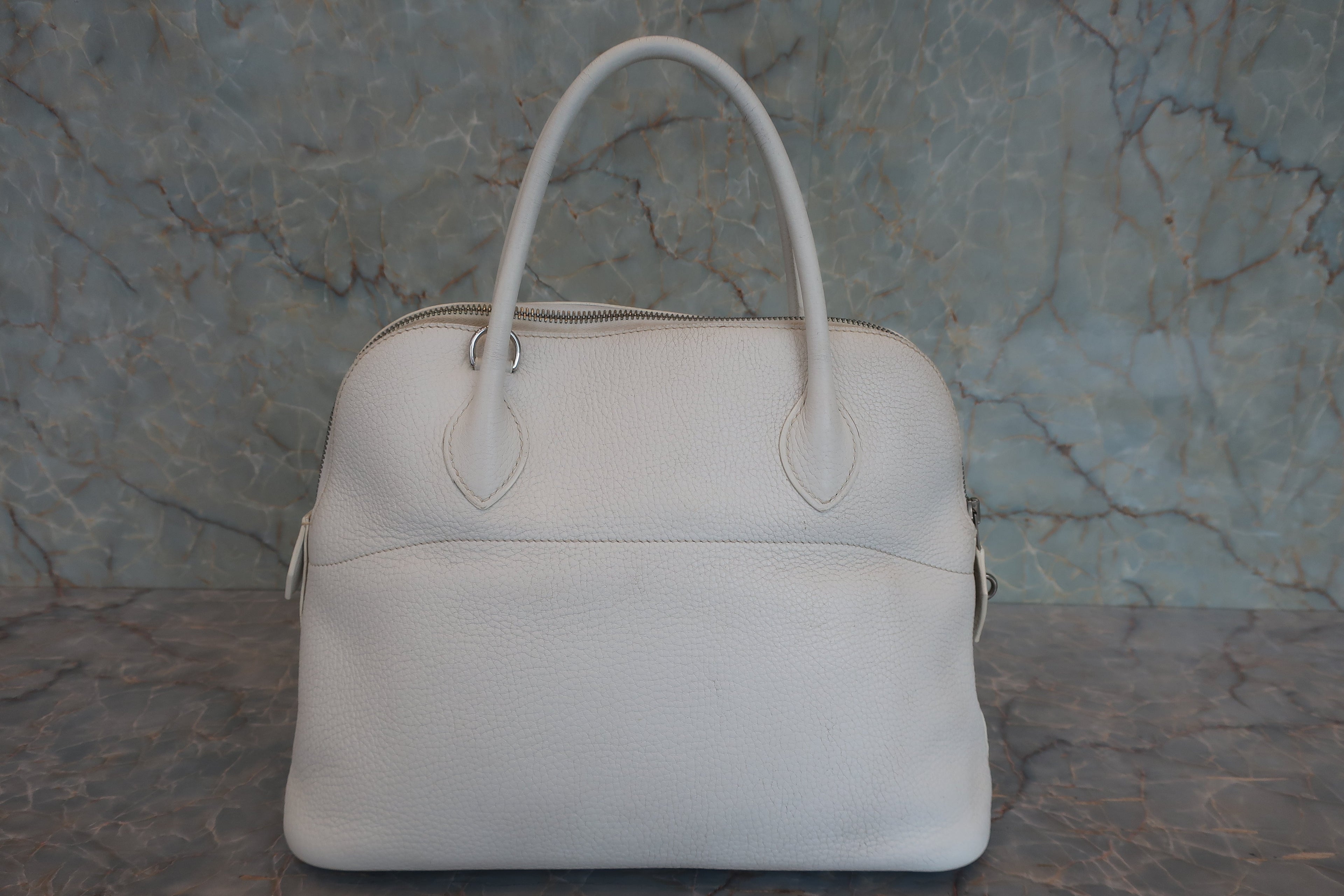 HERMES／エルメス ボリード31 トリヨンクレマンス ホワイト □K刻印 ショルダーバッグ 800020101