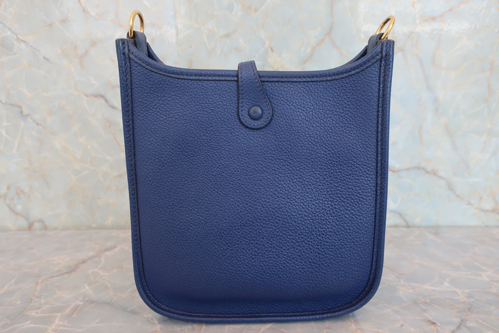 HERMES／エルメス エブリンTPM トリヨンクレマンス ブルーサフィール Y刻印 ショルダーバッグ 800050029