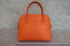 HERMES／エルメス ボリード31 ヴォーガリバー オレンジ □B刻印 ショルダーバッグ 800020069