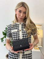 Chanel Black Caviar Leather Wallet on Chain(WOC) 2020