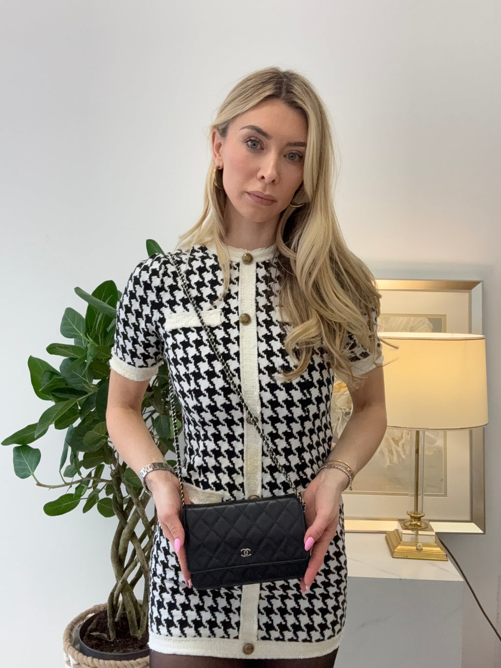 Chanel Black Caviar Leather Wallet on Chain(WOC) 2020