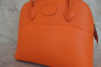 HERMES／エルメス ボリード31 ヴォーガリバー オレンジ □B刻印 ショルダーバッグ 800020069