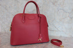HERMES／エルメス ボリード35 クシュベル ルージュヴィフ 〇Y刻印 ショルダーバッグ 800010198