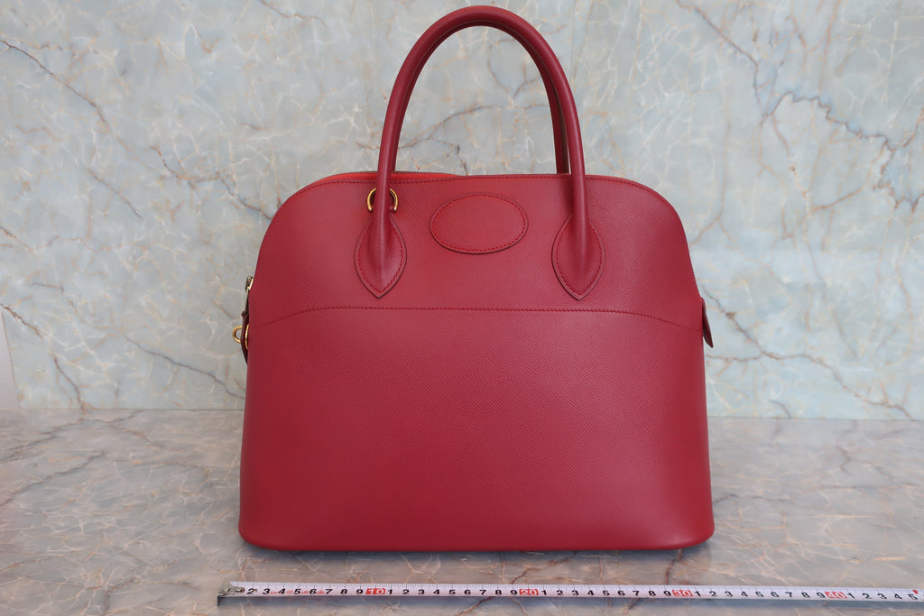 HERMES／エルメス ボリード35 クシュベル ルージュヴィフ 〇Y刻印 ショルダーバッグ 800010198