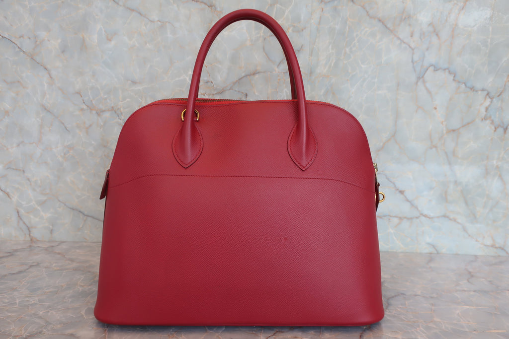 HERMES／エルメス ボリード35 クシュベル ルージュヴィフ 〇Y刻印 ショルダーバッグ 800010198