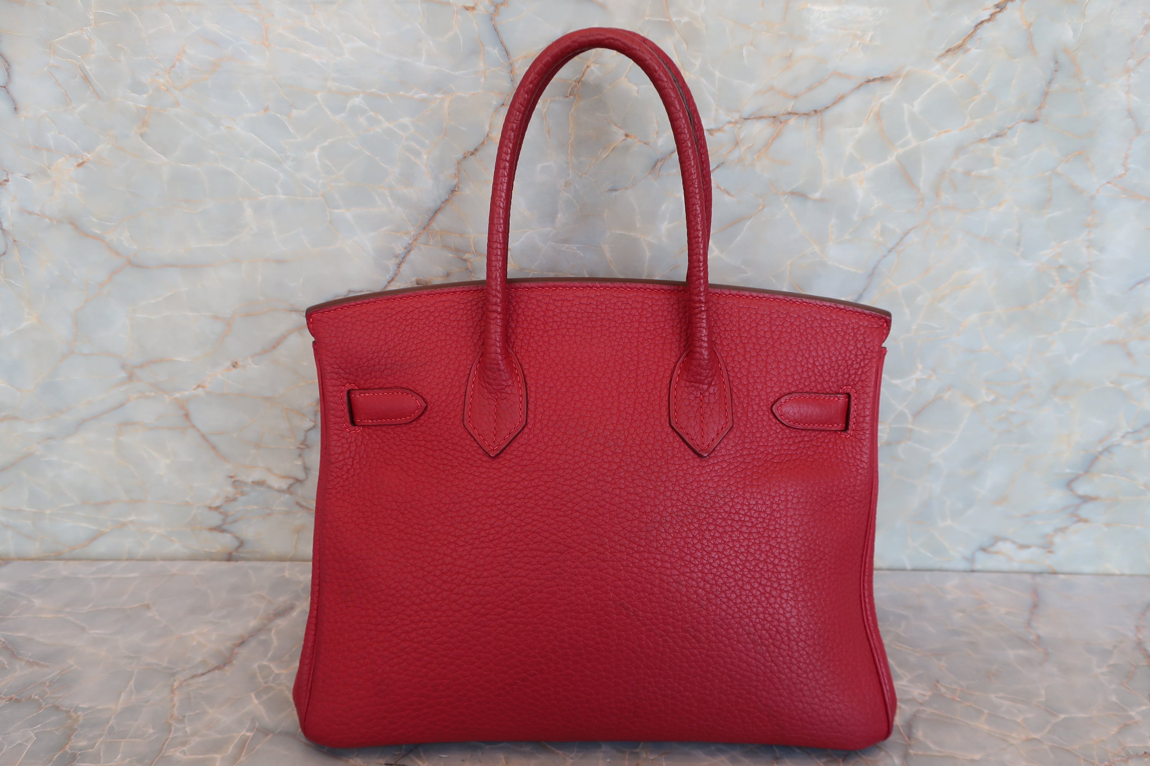 HERMES／エルメス バーキン30 トゴ ルージュガランス □M刻印 ハンドバッグ 700060284